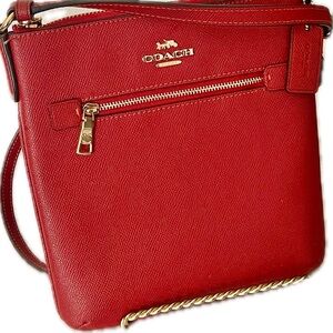 Coach Mini Rowan Crossgrain Leather File Bag
